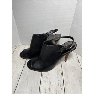 Coach Lanora Black Peep Toe Pumps Size 7.5 Pre-owned